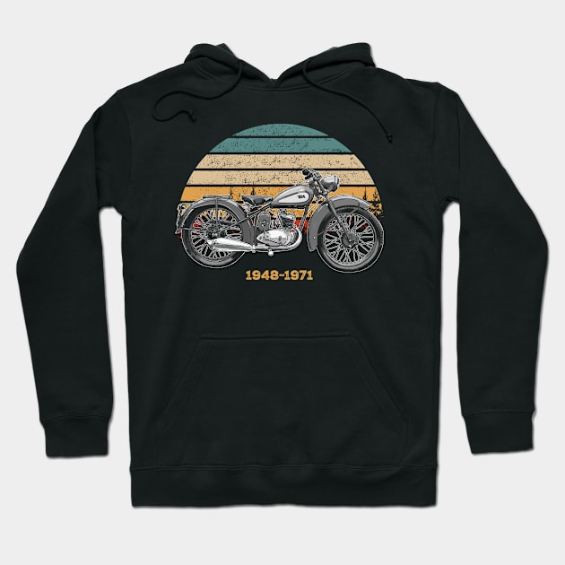 Bantam 1948-1971 Vintage Motorcycle Design Hoodie by Madisen Harvey